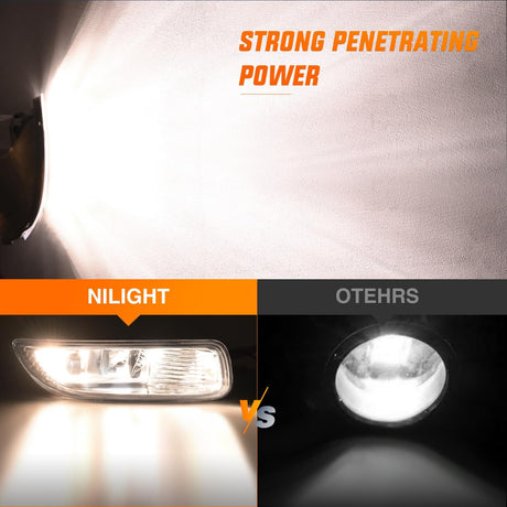 Fog Lights Assembly Compatible with 2003 2004 Toyota Corolla w/H3 12V 55W Bulbs Clear Lens Driver and Passenger Side