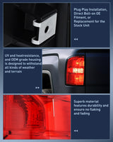 Taillight Assembly Compatible with 2014 2015 GMC Sierra 1500 | 2015 GMC Sierra 2500HD 3500HD Tail Light OE Style Rear Lamp Replacement Driver and Passenger Side