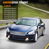 Fog Light Assembly Compatible with 2009 2010 2011 2012 2013 2014 Nissan Maxima Clear Lens Lamps Replacement H11 12V 55W Bulbs