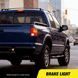 Third Brake Light Tail High Mount 3rd Stop Lights Red Lens Compatible with Chevy S10 and GMC Sonoma 1994-2003 Isuzu Hombre 1996-2000 Truck Rear Center Cab Lamp