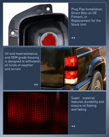 Taillight Assembly Compatible with 1997 1998 1999 2000 2001 Jeep Cherokee Limited SE Sport XJ XJ Chassis Rear Tail Light Lamp Replacement OE Style Smoked Black Drive and Passenger Side