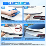 Spoiler Compatible with Tesla Model Y 2020 2021 2022 2023 2024 Spoilers for Cars Rear Spoiler Wing ABS Sporty Rear Trunk Lip Exterior Accessories Easy No-Drill Installation, Matte Black