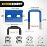 Trailer Hitch Tightener for 2 Inch Trailer Hitches Hitch Mount Anti Rattle Heavy Duty Steel with Rubber Cover Blue U Bolt Glossy Coating Plate Electrophoresis Anti-Rust Triple Protective