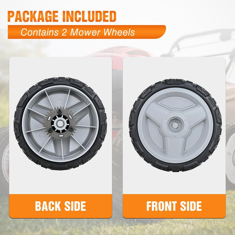 Lawn Mower Drive Wheels Replacement 8 Inch 580365301 593198101 Assembly, Lawnmower Wheels Compatible with Husqvarna HU700 HU800 HU625 HU775, Craftsman GCV-160 and More, 2-Pack