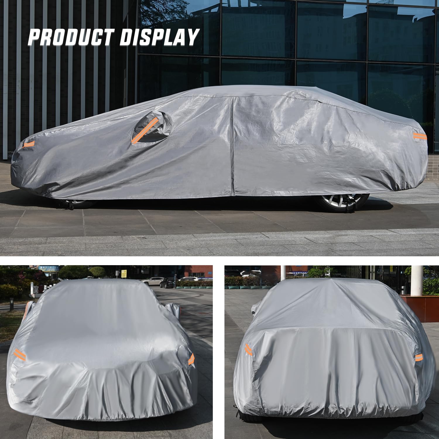 Universal Fit for Sedan-Length (178" to 185") Car Cover UV Protection Nilight