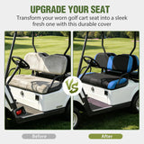 Golf Cart Front Seat Cover 1PC Blue Black EZGO TXT RXV Club Car DS | Breathable Sandwich Mesh Sun Scratch Resistant Washable No Staple Fits 1994-2013 EZGO TXT RXV and 2000-2026 Club Car DS