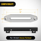 Universal Flip-Up Plate Frame for 10 Inch Hawse Fairlead Mount Front License Bracket Holder Relocation Bumper Winch Mount Roller Fit for Most Pickup Trucks Off-Road Cars SUVs