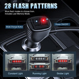 2PCS 24 inch Truck Grille Strobe Lights Strip 384 LED Emergency Light Red White Flexible Side Flashing Warning Caution Safety Waterproof Lighting Kit for Trucks Tow Plow Construction Vehicles