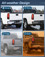 Taillight Assembly Compatible with 2003 2004 2005 2006 Chevy Silverado 1500 1500HD 2500 2500HD 3500 2007 Chevrolet Classic Incandescent Type Upgrade LED Tail Lights Rear Brake Lamps