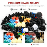 1390Pcs Car Push Retainer Clips Auto Fasteners Kit Included 33 Most Popular Sizes Nylon Bumper Fender Rivets with 1 Fasteners Remover 10 Cable Ties for Toyota GM Ford Honda Chevy