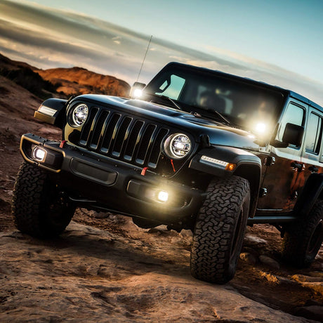 Led Pods 4Inch 60W Flood Spot Combo Off Road Driving Fog Light Bar Work Lighting for Truck Tractor Pickup Boat SUV ATV UTV 4WD Car 4x4 Van Camper Motorcycle Dirt Bike Golf Cart 12V 24V