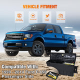 Truck Bed Tool Box Right Passenger Side Truck Tool Box Fit for Ford F-150 1999-2014 ABS Swing Case Truck Bed Storage Box with Lockable Lid Waterproof Wheel Well Toolbox Black