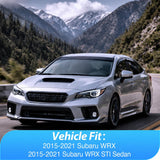 Rain Guards for Subaru WRX Sedan 2015 2016 2017 2018 2019 2020 2021 | Tape-On Window Visors Outside Mount Vent Visors Window Deflectors Fresh Air Ventilation Smoke Tint, 4PCS