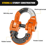 Safety Chain Connector Link, 1/2In Tow Hitch Hammerlock Coupling Link, 2 Pack Forged Steel Tow Chain Connector for Chain Link/Recovery Rope Link/Shackle, 12000 lbs Load Limit, Orange