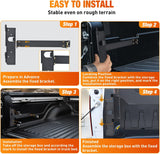 Truck Bed Tool Box Driver Side & Passenger Side Truck Toolbox Fit for Chevrolet Silverado GMC Sierra 1500 2500 3500 2007-2018 Swing Case Truck Bed Storage Box w Lockable Lid Wheel Well Toolbox
