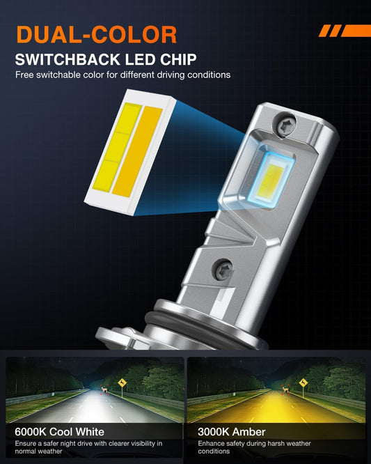 9006/HB4 Switchback LED Headlight Bulbs CS1 Series Nilight