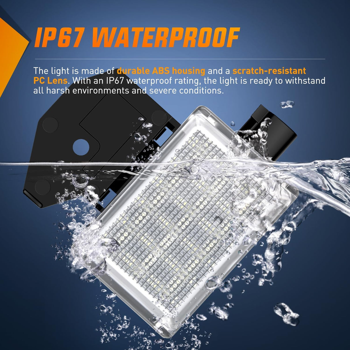 Under Hood Courtesy Light White Beam Plug and Play Compatible with 1998-2010 Dodge Ram 1500 2500 3500, 2006-2019 Dakota Charger, 1998-2001 Wrangler Grand Cherokee