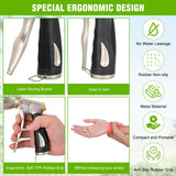 Garden Hose Nozzle, Water Hose Sprayer Nozzle Adjustable 7 Spray Patterns Heavy Duty Metal Water Nozzles for Hose Outdoor with Non-Slip Rubber Grip for Watering Plants Lawns Washing Cars Pets
