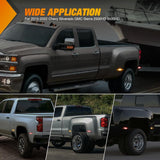 Fender Side Marker Lights 4 PCS 21 LED Smoke Lens Red Amber Front Rear Clearance Light Compatible with 2015-2022 Chevy Silverado GMC Sierra 2500HD 3500HD Dual Wheeler Trucks