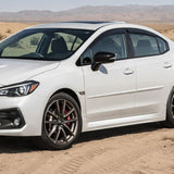 Rain Guards for Subaru WRX Sedan 2015 2016 2017 2018 2019 2020 2021 | Tape-On Window Visors Outside Mount Vent Visors Window Deflectors Fresh Air Ventilation Smoke Tint, 4PCS