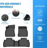 TPE Floor Mats for Nissan Sentra 2020 2021 2022 2023 2024 2025 2026, All Weather Custom Fit Heavy Duty Floor Liners