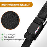 Tie Down Kits 2 PCS 2 Inch x 48 Inch Adjustable Boat Trailer Straps | for Trailering Safety with Boat Jet Ski Kayak Secure Black 1500 LBS Max Break Strength