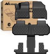 TPE Floor Mats for Chevy Traverse GMC Acadia 7 Seats 2024-2026 & Buick Enclave 7 Seats 2025 2026 All Weather Custom Fit Heavy Duty Floor Liners