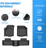Floor Mat TPE Floor Mats for Land Rover Range Rover Evoque 5 Door and Coupe 2011 2012 2013 2014 2015 2016 2017 2018 2019, All Weather Custom Fit Heavy Duty Floor Liners