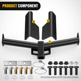 2 Inch Receiver Tow Hitch for Ford transit-150 250 350 2015-2026 | Class 3 Trailer Hitch for 2022 2023 2024 2025 2026 Ford E-Transit Black Powder Coated