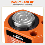 10 Ton Hydraulic Cylinder Jack Porta Power Ram, Heavy Duty Low Profile 0.43 Inch Stroke Automatically Retract Mini Jack Ram Single Acting Lifting Cylinders for Machinery Shipbuilding, Orange