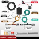 4 Pin Trailer Wiring Harness Kit 56093 Vehicle Standard 4 Way Connector Custom with 2020 2021 2022 2023 2024 Ford Explorer 2011 2012 2013 2014 15 16 17 18 2019 Taurus 13-16 Lincoln MKS