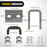 Trailer Hitch Tightener for 2 Inch Trailers Hitches Mount Anti Rattle Heavy Duty Steel with Rubber Cover Grey U Bolt Glossy Coating Plate Electrophoresis Anti-Rust Triple Protective