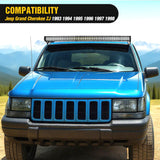 50 inch LED Light Bar Bracket Mounting Upper Windshield Roof Cab Brackets Compatible with Jeep Grand Cherokee ZJ 1993 1994 1995 1996 1997 1998