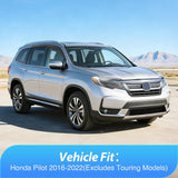 Outside-Mount Window Rain Guards for Honda Pilot 2016-2022, 4PCS | Tape on Window Visors Helps Vent Fresh Air in Rainy Weather, Honda Pilot 2016 2017 2018 2019 2020 2021 2022, Smoke Tinted