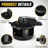 HVAC Heater Blower Motor for Jeep, Dodge, Chrysler - Grand Cherokee, Durango 2011 2012 2013 2014 2015 2016 2017 2018 2019-2021, Town & Country 2008-2016, Grand Caravan 2008-2020