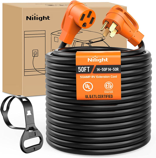 50Amp 50FT RV Extension Cord Nilight