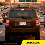 Third Brake Light for Jeep Patriot 2007-2017, Red Lens | for Jeep Patriot 2007 2008 2009 2010 2011 2012 2013 2014 2015 2016 2017, High Mount 3rd Stop Van SUV Rear Center Cab LED Lamp
