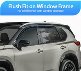 Window Visors for Nissan Rogue 2021 2022 2023 2024 2025 2026 | Tape-On Rain Guards Outside Mount Vent Visors Window Deflectors Smoke Tint, Not for Rogue Sport/Select-4PCS