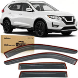 Tape-On Window Visors for Rogue 2014-2020, Not for Rogue Sport, Outside Mount Rain Guards Wind Deflectors Vent Shades, Smoke, 4PCS