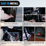 Towing Mirrors Turn Signal Reverse Puddle Lights Power Heated Adjustable Glass Manual Telescoping Folding Compatible With 2007-2014 Chevy Silverado GMC Sierra Yukon XL