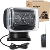 Boat Spotlight 60W 5000LM Magnetic LED Light 12V-24V Offroad | Remote Controlled 360° Rotating Spotlight with Magnetic Base for Boats Trucks Utvs Tractors Hunting and Search