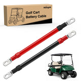 2PCS 4 AWG 9 Inch Golf Cart Battery Cable Kit Pure Copper for EZGO TXT | Heavy Duty Pure Copper AC/DC Wire Kits with Tinned Copper Lugs for 36V/48V EZGO TXT 1994-up