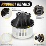 AC Heater Blower Motor for Chevy Silverado 1500 1999 2000 2001 2002 2003 2004 2005 2006, Silverado 2500 3500, Tahoe, Suburban, 1999-2006 GMC Sierra 1500, Yukon XL, Cadillac Escalade