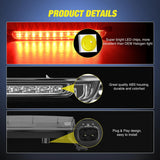 Third Brake Light for Chevy Equinox Pontiac Torrent 2007 2008 2009 | for Chevy Equinox and Pontiac Torrent 2007 2008 2009, High Mount 3rd Stop LED Van SUV Rear Cab Center Lamp Tail, Smoked