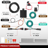 4 Pin Trailer Wiring Harness Kit 56120 Vehicle Connect Plug OEM | Compatible Custom for 2011 2012 2013 2014 Ford Edge Limited SE SEL Sport Simple Fit Tow Hitch Accessories