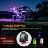 RGB LED Whip Light 2PCS 2FT Spiral Antenna Whips | APP and Remote Control with DIY Chasing Patterns Turn Signal Brake Reverse Functions and Spring Base for ATV UTV RZR and Jeep