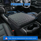 Center Console Cover for Dodge Ram 1500/2500/3500 2019-2025 2026 | for Ram Bucket Seat Accessories Nappa Leather Armrest Cover for Car Waterproof Anti-Scratch Middle Arm Rest Cushion, Black