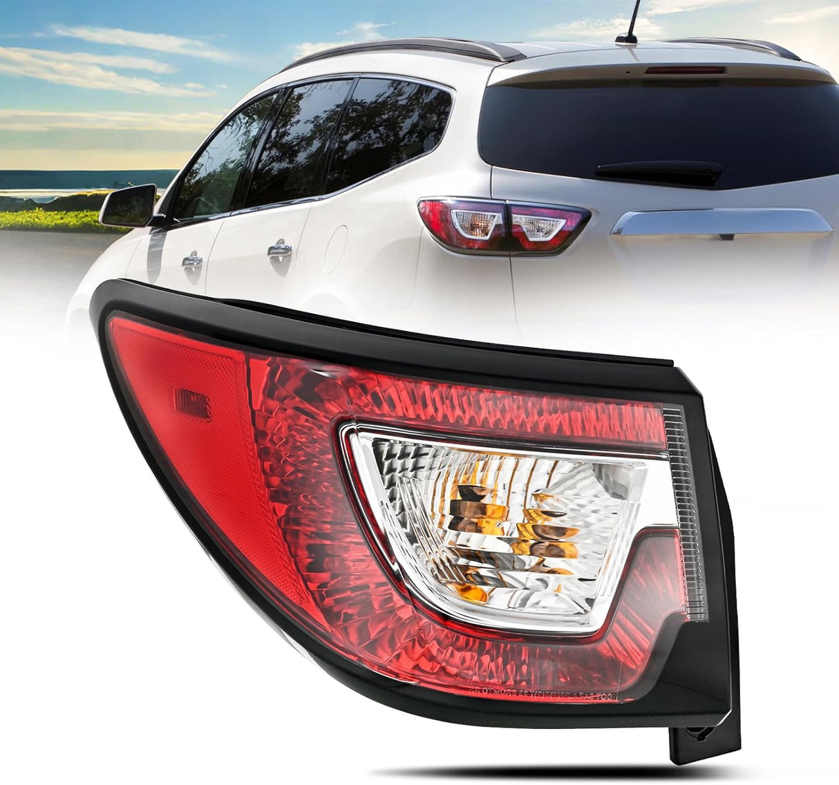 Taillight Assembly Compatible with 2013 2014 2015 2016 2017 Chevy Traverse Tail Light Replacement OE Style Driver Side with Bulbs