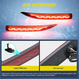 Rear Bumper Tail Light Compatible with 2019 2020 2021 2022 2023 2024 2025 Toyota Corolla Red Lens LED Reflector Bumper Lamp Brake Turn Signal Sequential Flashing Driving Taillights Replacement