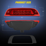 Third Brake Light Tail High Mount 3rd Stop Lights Red Lens Compatible with Jeep Liberty 2002 2003 2004 2005 2006 2007 Van SUV Rear Center Cab Lamp